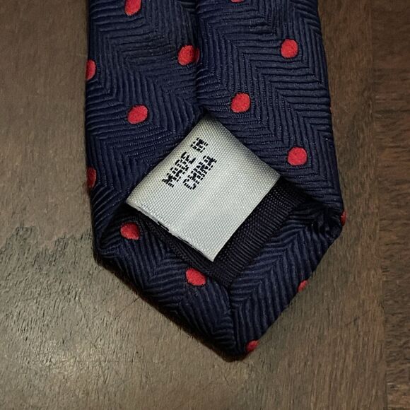 Izod Blue Red 100% Polyester Men’s Neck Tie Made In China - Picture 7 of 9